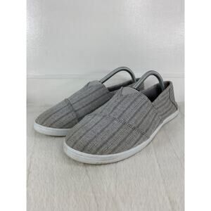 Canvas Casuals Slip-On Flats Gray Women's Shoes Size XXL